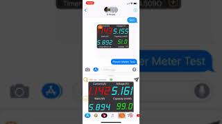 "iM USB GardCharge" iMessage App running Power Meter info