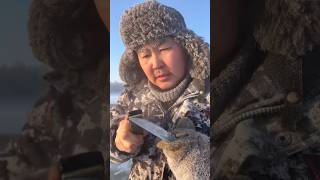 Winter fishing at -50 C❄️🐟 / Зимняя рыбалка при -50 С❄️🐟 #pandasakha #winter #fishing #yakutia