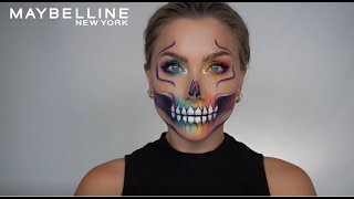 EASY SKULL RAINBOW HALLOWEEN LOOK | MAYBELLINE NEW YORK