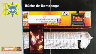 Bûche de Ramonage. Etapes d'utilisation.