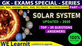 SOLAR SYSTEM AND PLANETS | GK QUIZ (MCQ) | SUN, MERCURY, MARS,EARTH,JUPITER,SATURN,NEPTUNE,PLUTO.