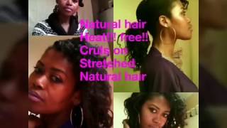 HOW I DO BOUNCY CURLS ON STRETCHED NATURAL HAIR | HEAT FREE CURLS