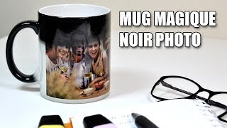 Mug thermoréactif noir personnalisé