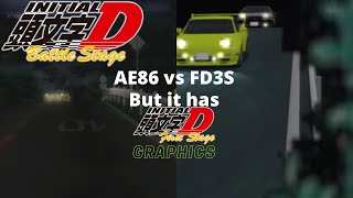 Initial D Battle Stage AE86 vs FD3S but it has First Stage graphics