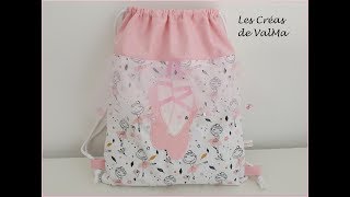 Sac à dos enfant chaussons danse classique - Tuto couture ValMa Créas