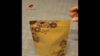 OEM factory printed kraft paper bag self - sealing bag composite aluminum foil packing nut bag