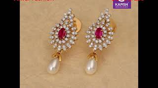 Cute Diamond Studs Small Gold Earrings Designs