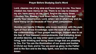 Prayer Before Studying God’s Word