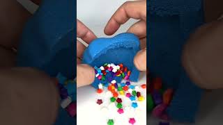 Very Satisfying and Relaxing  Crunchy Colorful Kinetic Sand Cutting vs Beads Part 104 #ASMR #shorts