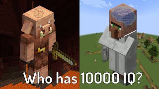 Villager vs Piglin IQ Test!!! #shorts #minecraft