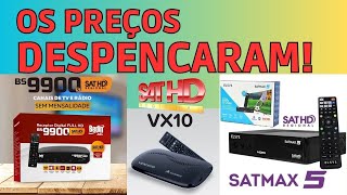 BAIXOU! BedinSat BS9900s | Elsys Satmax 5 | Vivensis VX10 / Melhor Receptor Sat HD Regional barato!