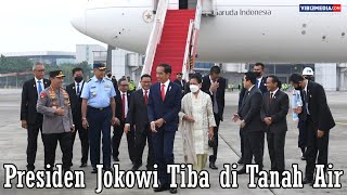 Presiden  Jokowi Tiba di Tanah Air dari Peresmian Hannover Messe 2023 di Jerman