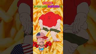 👶🏻🍔😈  ROCKY Beast Vs T-Shirt Monster !  🟥 Tennis Match  🟥 USA 🥤  #GiGi.Studios #mrbeast