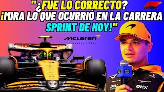 🚨 "¿Fue lo correcto? ¡Mira lo que ocurrió en la carrera Sprint de hoy!"