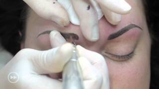 Makeup Tattoo. Permanent Makeup - Eyebrows. High Quality Video