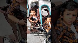 Cute Twin baby boys Flight Travel | #ayaanyuvaan #trending #khalasi #twins #2023 #cutebaby