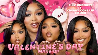 VALENTINE’S DAY/DATE NIGHT MAKEUP|Sultry+Pink Under Eye+Cherry Coke Lip Combo ft.ONE/SIZE,Fenty etc.