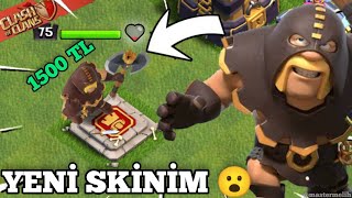 1500 TL !! DEĞİL 1500 YEŞİL TAŞ HARCAYIP YENİ BARBAR KRAL SKİNİ SATIN ALDIM ! Clash of Clans