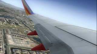 [FSX] Southwest Airlines 737 Departure from Santa Ana (KSNA) *HD Wing View*