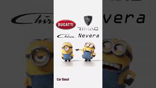 Bugatti Chiron VS Rimac Nevera minions style fun#funny #tiktok #car #foryou #status #trending #fypシ