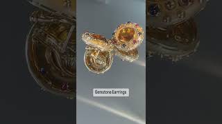 Gemstone Gold Earrings #earrings #jewelry #shorts #reels #short #dsfjewelry #videos #gems #viral