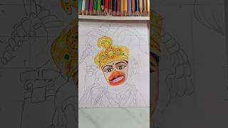 Mahabali Hanuman drawing 🪷🙏😍#jayshreeram #hanuman #drawing #shorts