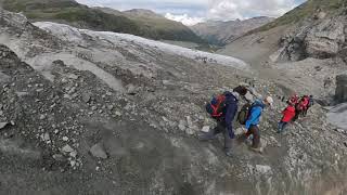 360 Glacier Hike Video - Crossing to Morteratsch Glacier Switzerland