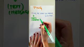 “Ping”, originalmente, significa emitir/produzir um som agudo.