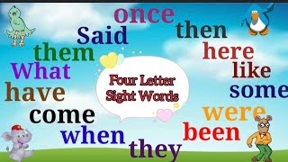 Sight Words | Meet the sight words  level 3 Part 1 | 4 letter sights words |Jump out words for kg 2