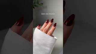 Dark red chrome #trending #nails #asmr #nailinspo #nailart #nailswatch