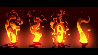 4 fire animation design with animation