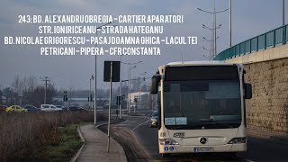 Călătorie cu autobuzul MB Citaro Euro 4 #4930 pe linia 243 între stațiile "Malva" și "Postăvarului".