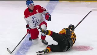 Stanislav Svozil Huge Hit on Markus Schweiger (2022 WJC Preliminary Round)