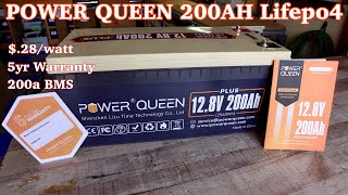 Power Queen 200ah LIFEPO4 Battery :  Great “Off-Grid” battery on a budget