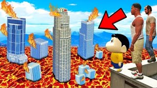 SHINCHAN AND FRANKLIN TRIED THE IMPOSSIBLE LAVA CHALLENGE GTA 5