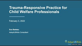 Moving beyond trauma-informed to trauma-responsive support for families