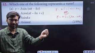 Which one of the following represents a wave ?  a)  y = A sin (wt - kx)     ........................