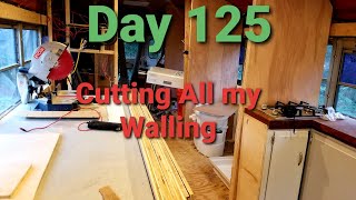 Skoolie Conversion Day 125 Cutting All my Walling