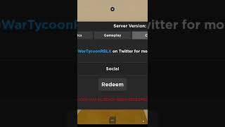 ALL Working Codes March 2024 | Roblox War Tycoon #roblox