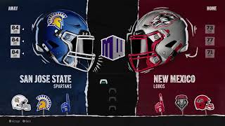 CFB25 Dynasty rebuild with San Jose State S2W12 Vs New Mexico! Need this win!