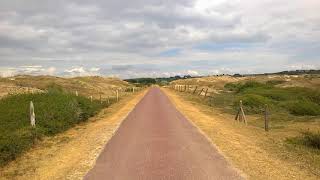 Cycling back from Baubigny Beach