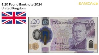 £20 Pound Banknote 2024 United Kingdom