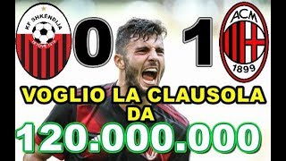 SHKENDIJA-MILAN 0-1 #CUTRONE TITOLARE SEMPRE... 💪💪💪👌