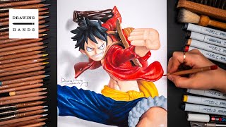 Drawing ONE PIECE - Monkey D. Luffy [Drawing Hands]