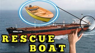 Open Rescue Boat On Ship | Round Of Rescue Boat | Rescue Boat Tour