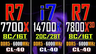 RYZEN 7 7700X vs INTEL i7 14700K vs RYZEN 7 7800X3D || PC GAMES TEST ||