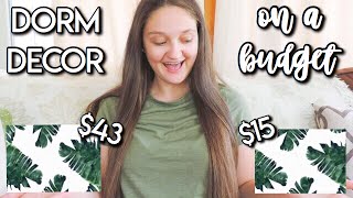 How to Decorate your Dorm on a Budget! (CHEAP College Dorm Decor)