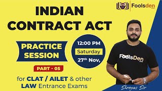 Indian Contract Act Practice Session Part - 06 | By Shreyas Sir