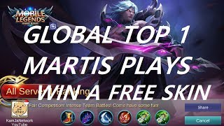 Martis Global Top 1 Plays | 1k Subs Free Skins Event | Mobile Legends