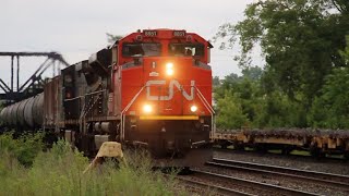 Ethanol train K684 with BC Rail C44-9W and CN SD70M-2